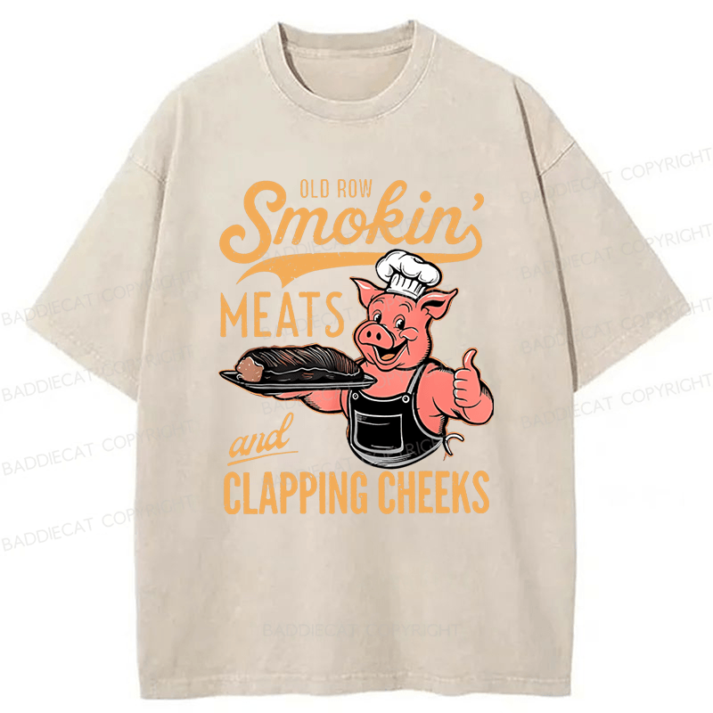 Baddiecat Funny Food Washed T-shirt