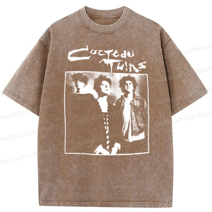 Baddiecat Cocteau Twins Promo Washed T-shirt