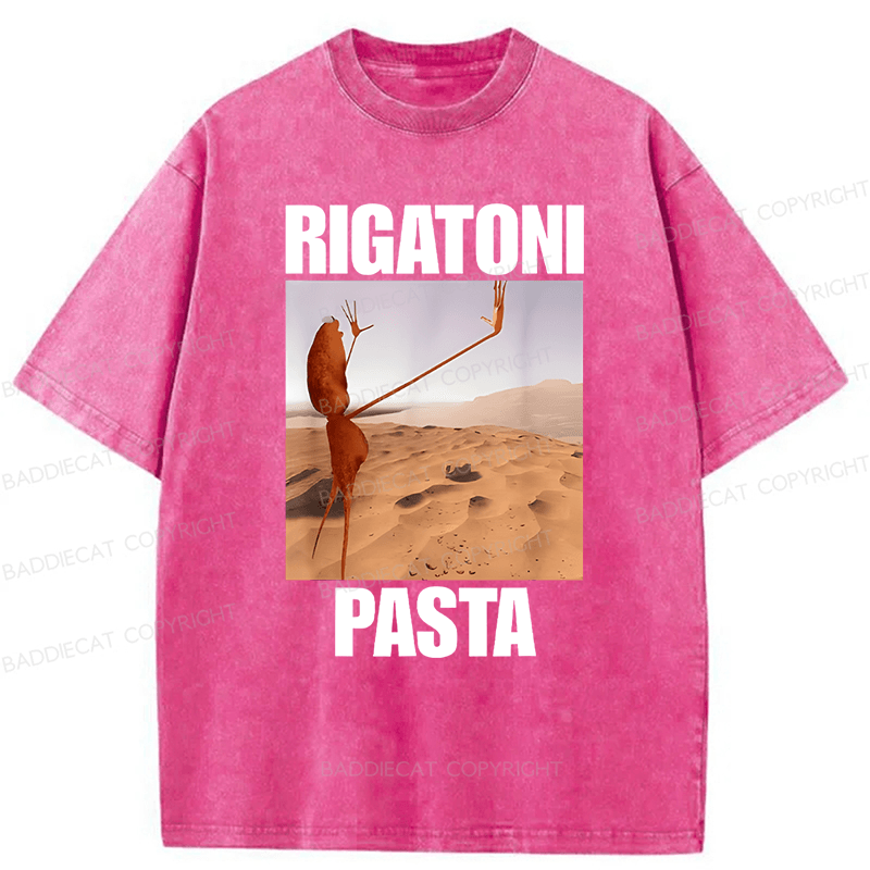 Baddiecat Marcus Worm Pasta Washed T-shirt
