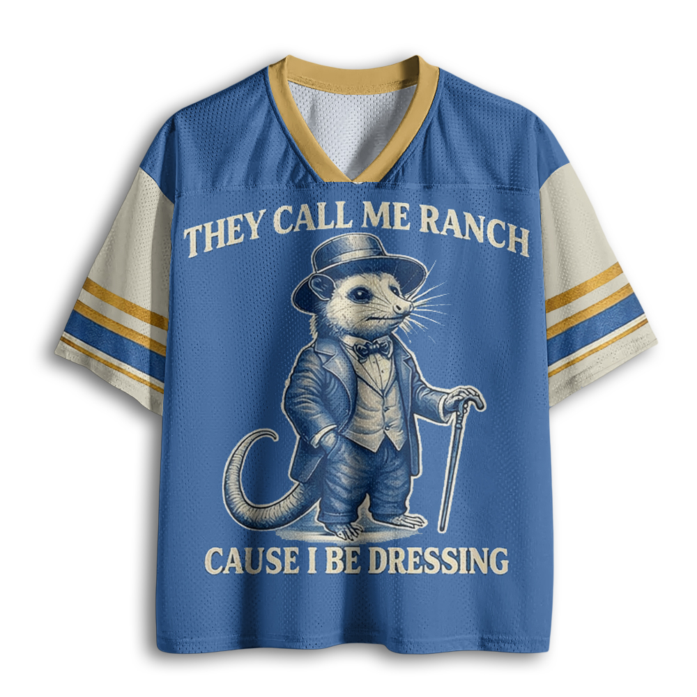 Baddiecat They Call Me Ranch Cause I Be Dressing Mesh Jersey