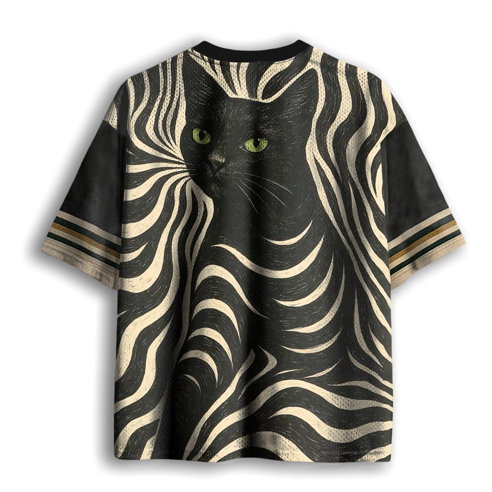 Baddiecat Abstract Cat Mesh Jersey