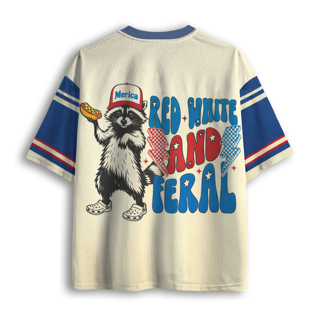 Baddiecat Red White And Feral Mesh Jersey