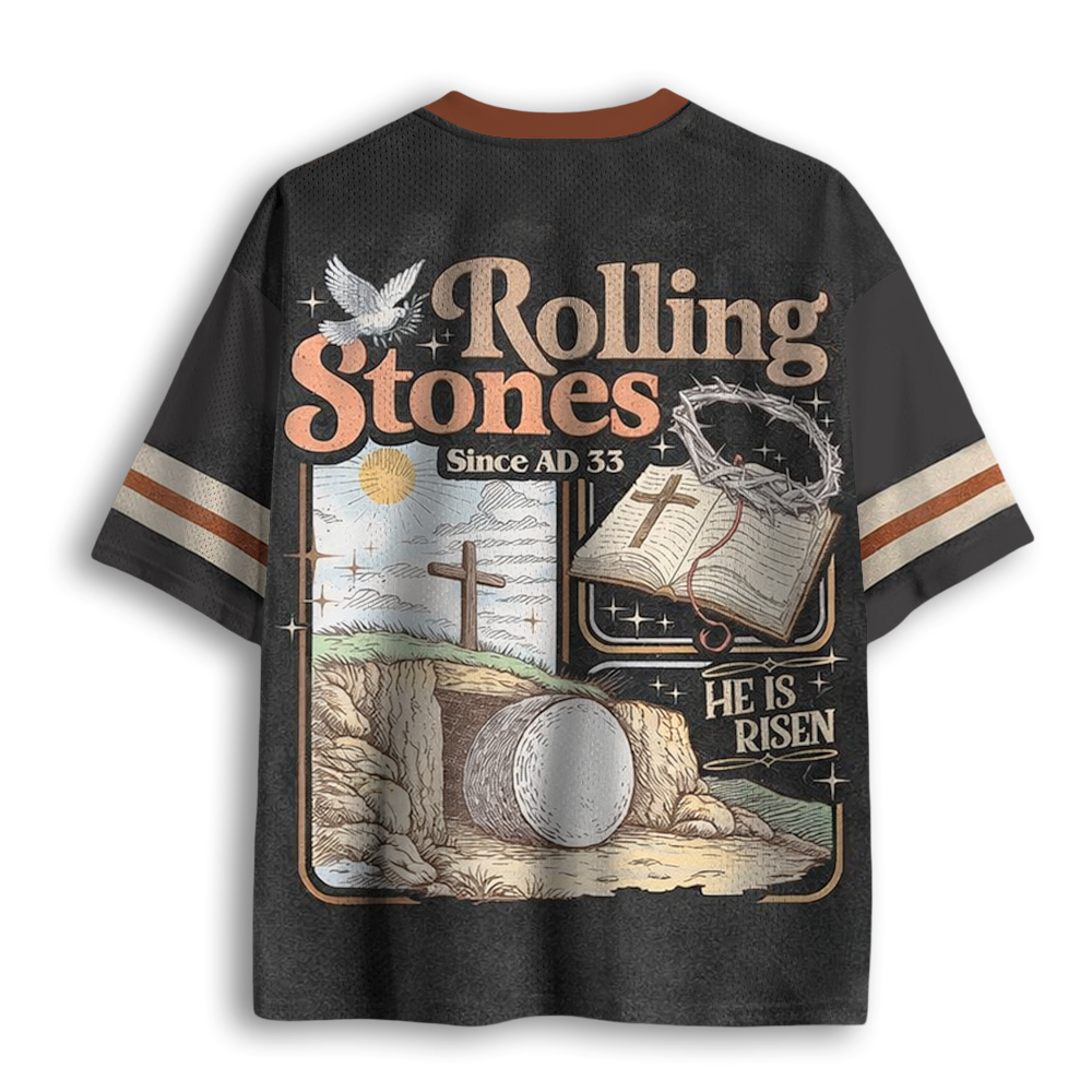 Baddiecat Rolling Stones He Is Risen Mesh Jersey