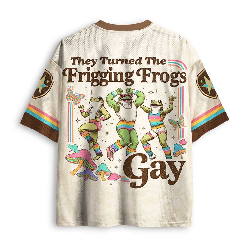 Baddiecat They Turned The Frigging Frogs Gay Mesh Jersey