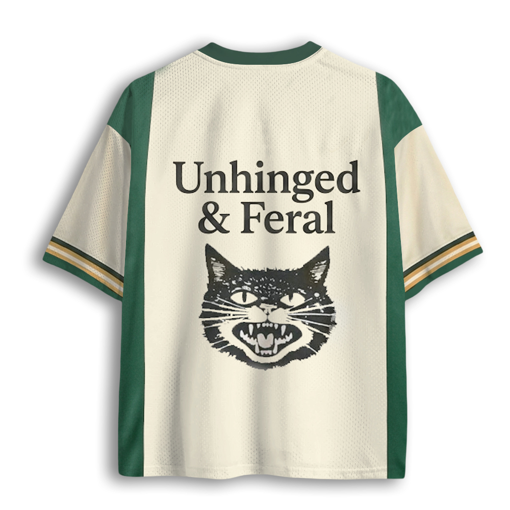 Baddiecat Unhinged And Feral Cat Mesh Jersey