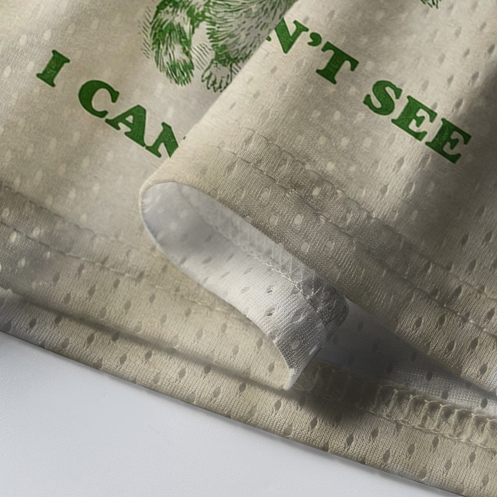 Baddiecat Funny Raccoon Sometimes When I Close My Eyes I Can't See Mesh Jersey