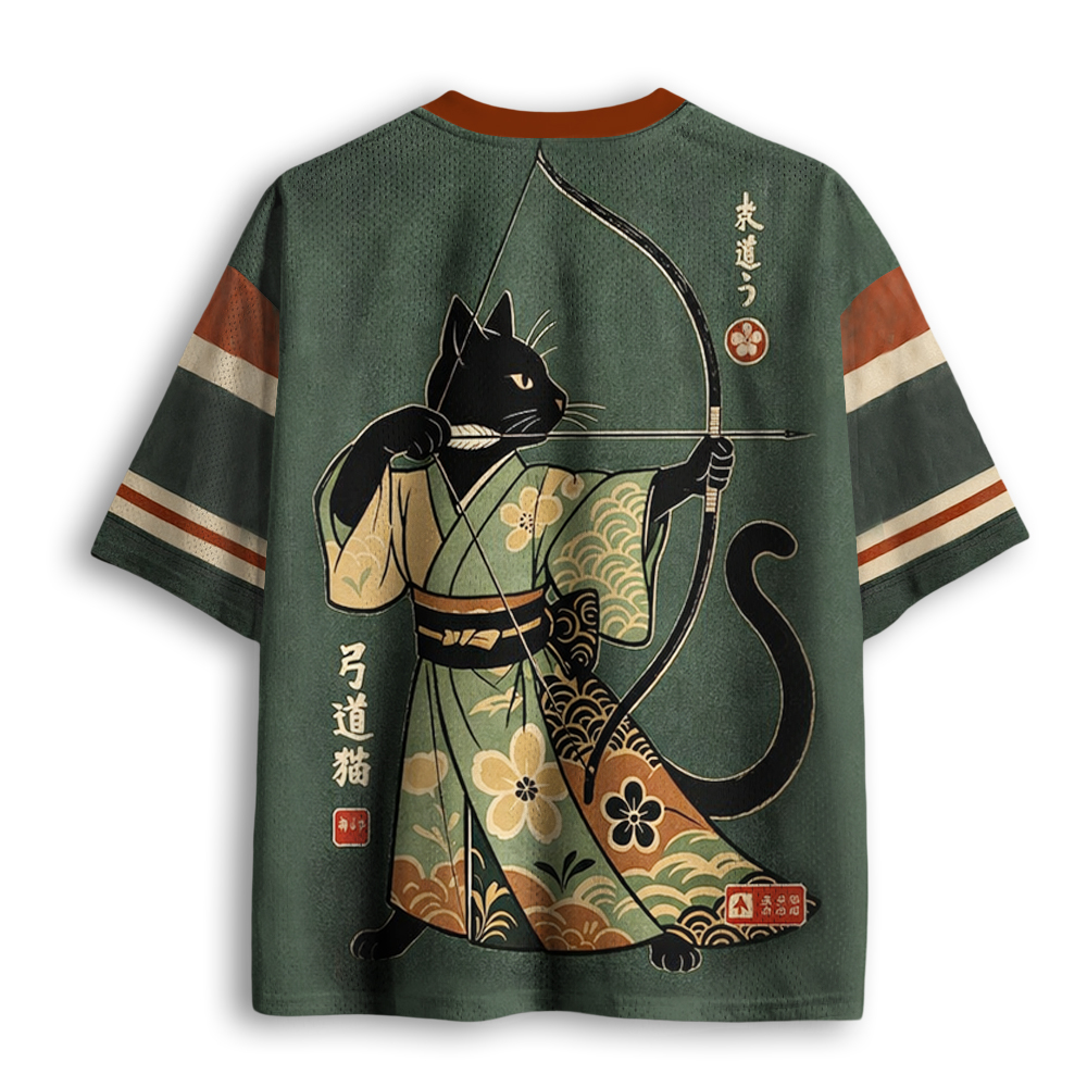 Baddiecat Japanese Cat Mesh Jersey