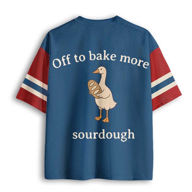 Baddiecat Funny Sourdough Baker Goose Sourdough Baker Mesh Jersey