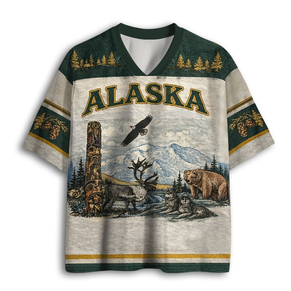 Baddiecat Vintage 1991 Alaska Souvenir Mountain Mesh Jersey