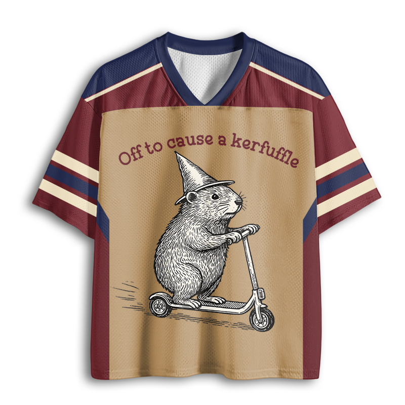Baddiecat Off To Cause A Kerfuffle Mesh Jersey