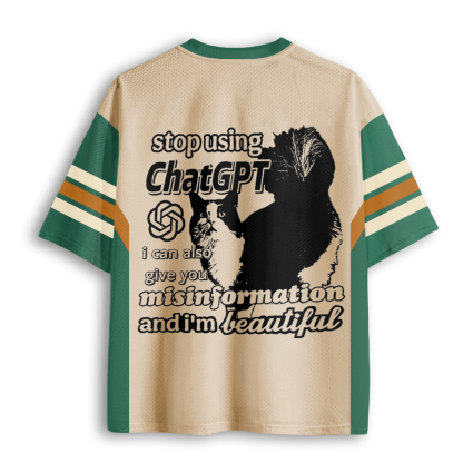 Baddiecat Chat Gpt Cat Meme Mesh Jersey