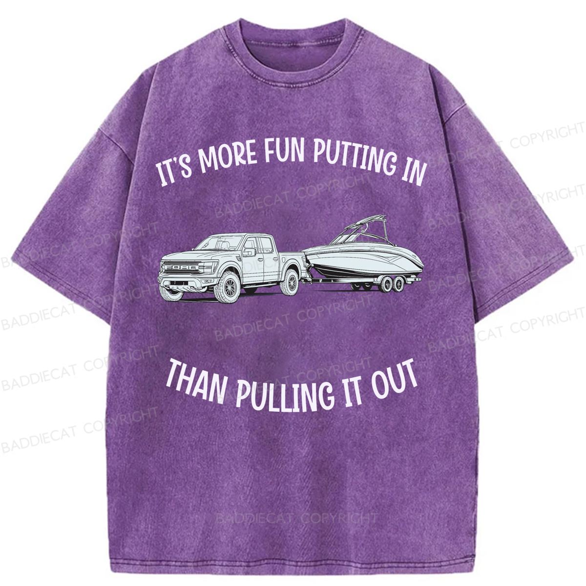 Baddiecat Sorry For What I Said While Backing the Boat Washed T-shirt