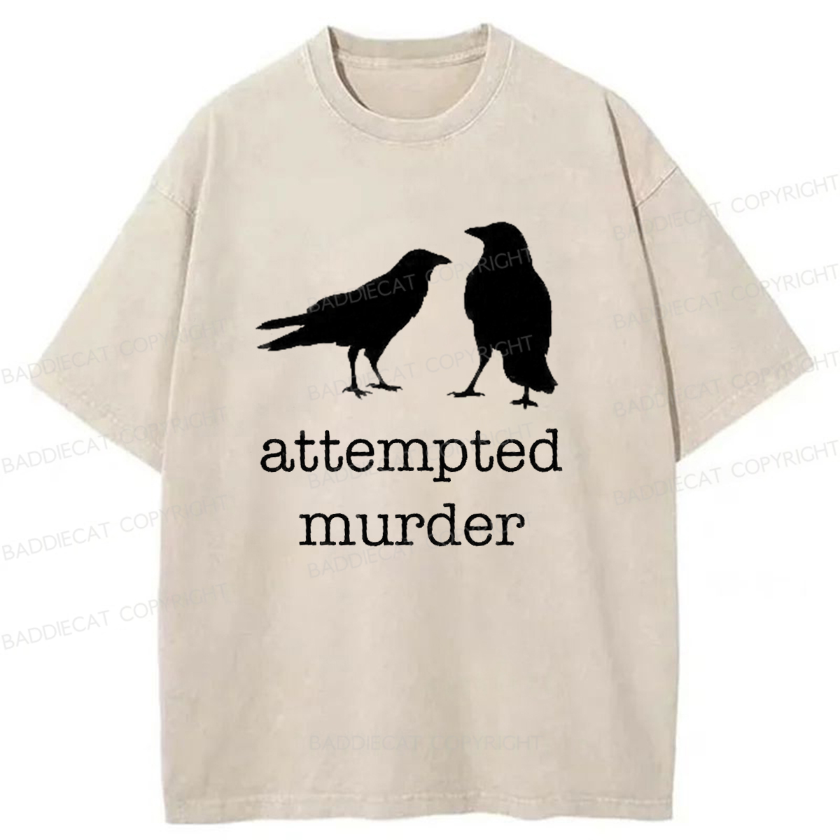 Baddiecat Attempted Murder Washed T-shirt