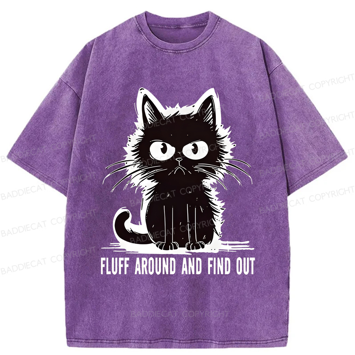Baddiecat Fluff Around And Find Out Washed T-shirt