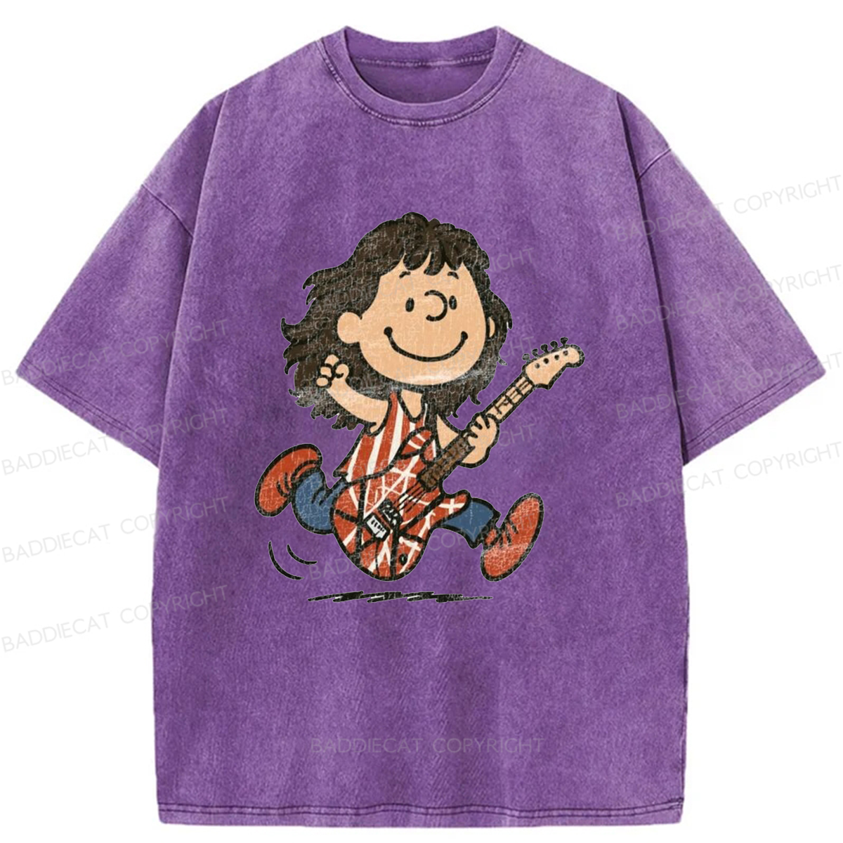 Baddiecat Charlie Van Halen Washed T-shirt
