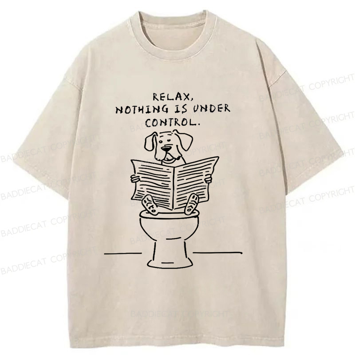 Baddiecat Easy-to-control Dog Washed T-shirt