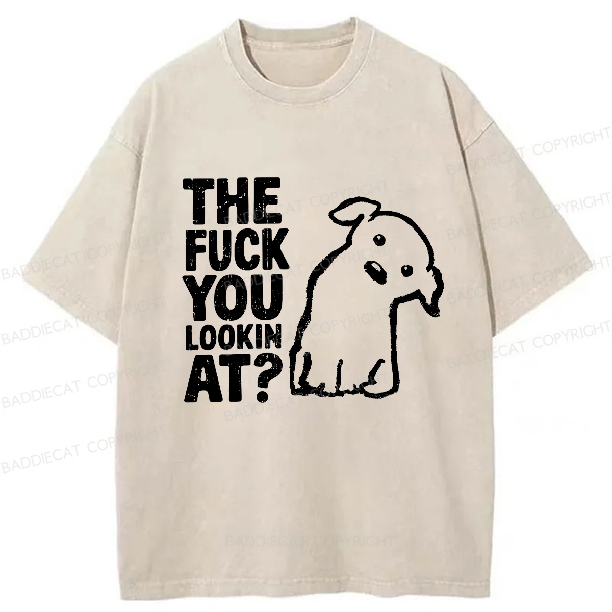 Baddiecat Innocent Puppy Washed T-shirt