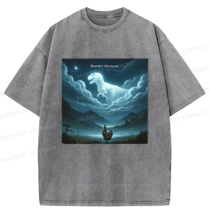Baddiecat Remember Who You Are Washed T-shirt