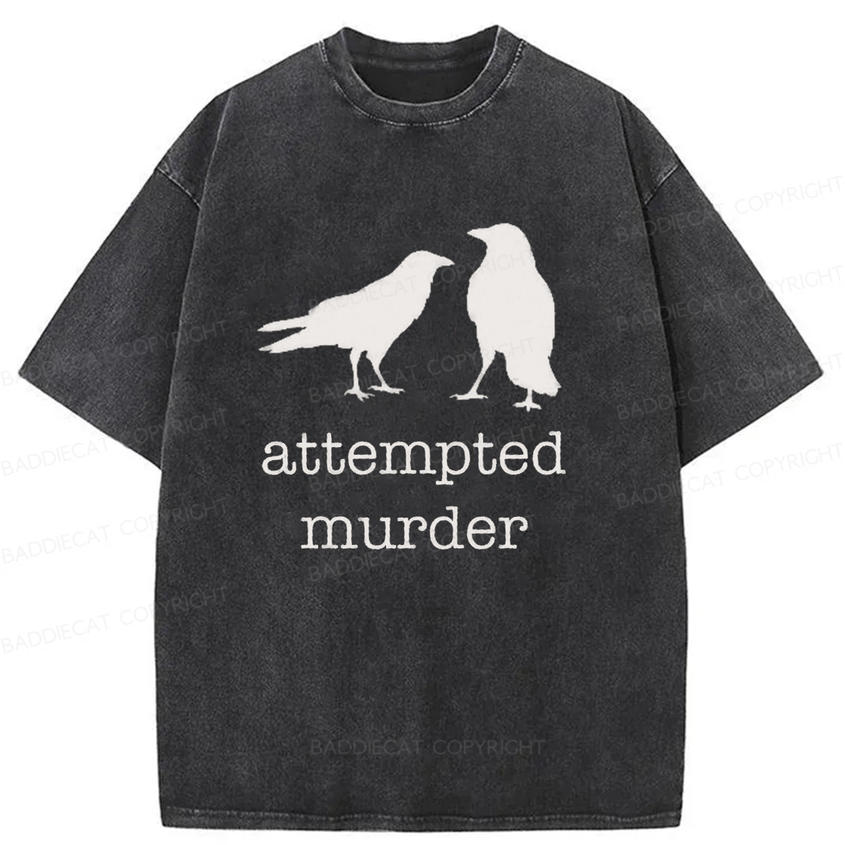 Baddiecat Attempted Murder Washed T-shirt