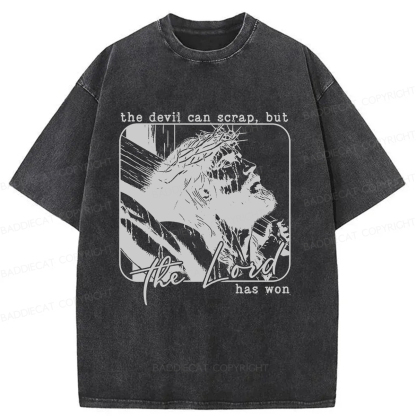 Baddiecat Christ's Victory Washed T-shirt