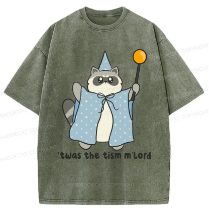 Baddiecat Twas The Tism M'lord Washed T-shirt