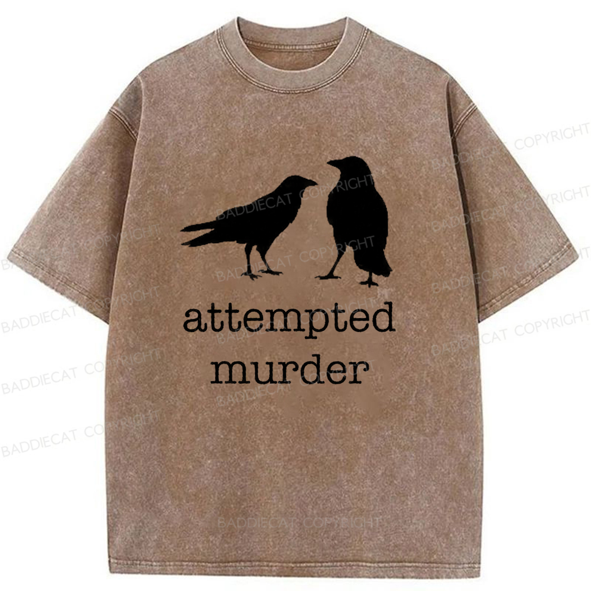 Baddiecat Attempted Murder Washed T-shirt