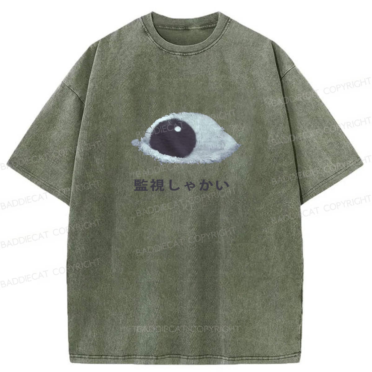 Baddiecat Keep Watching Washed T-shirt