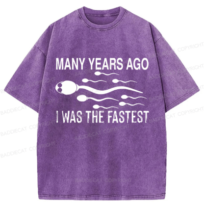 Baddiecat Many Years Ago I Was The Fastest Washed T-shirt