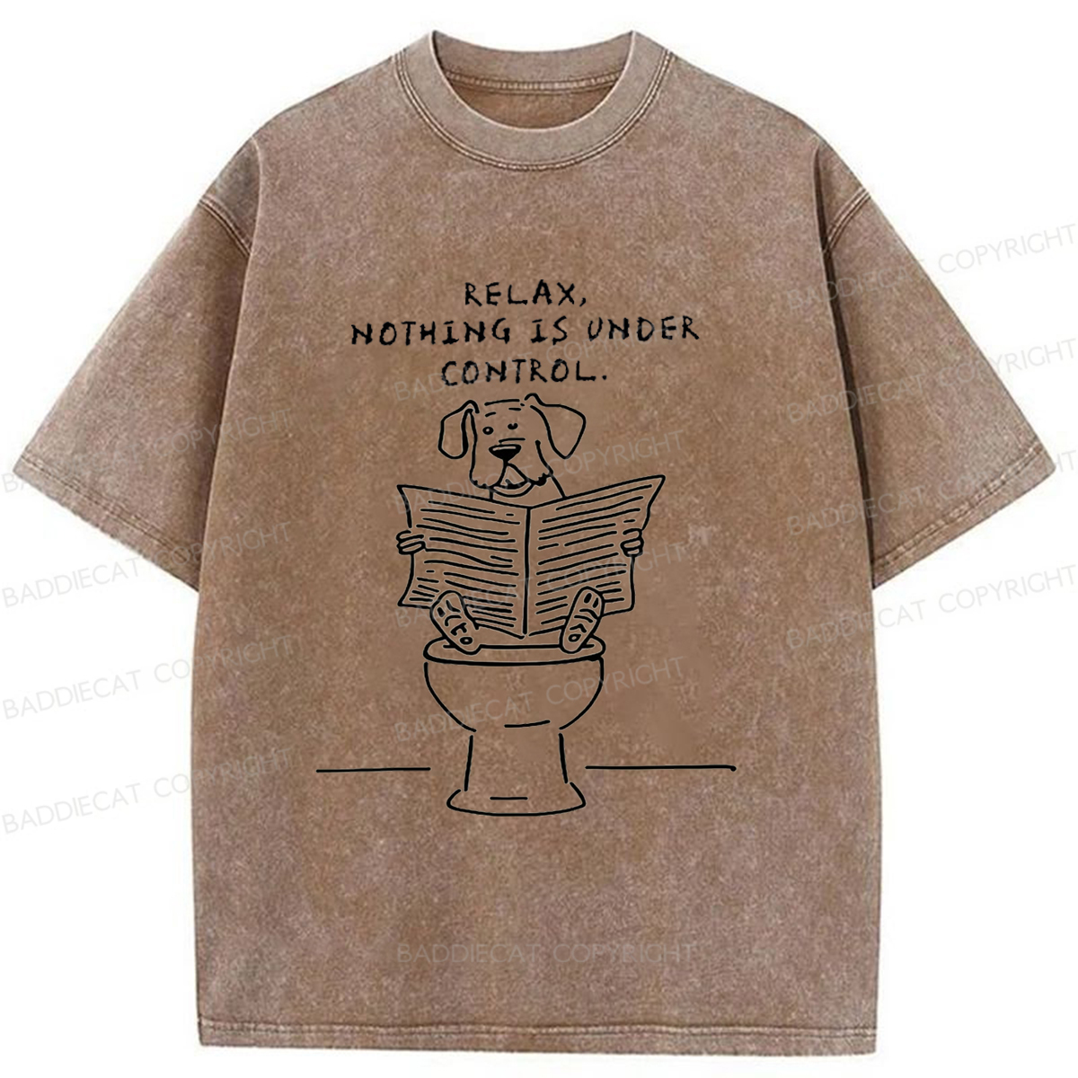 Baddiecat Easy-to-control Dog Washed T-shirt