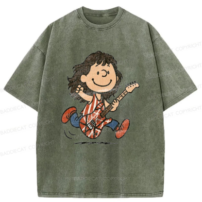Baddiecat Charlie Van Halen Washed T-shirt