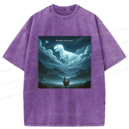 Baddiecat Remember Who You Are Washed T-shirt