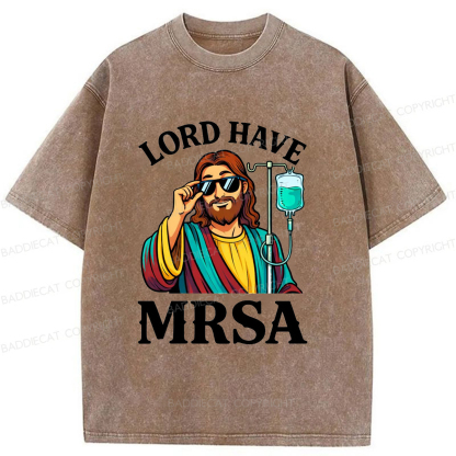 Baddiecat Pray To Jesus Washed T-shirt