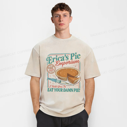 Baddiecat Erica Eat Your Damn Pie Washed T-shirt