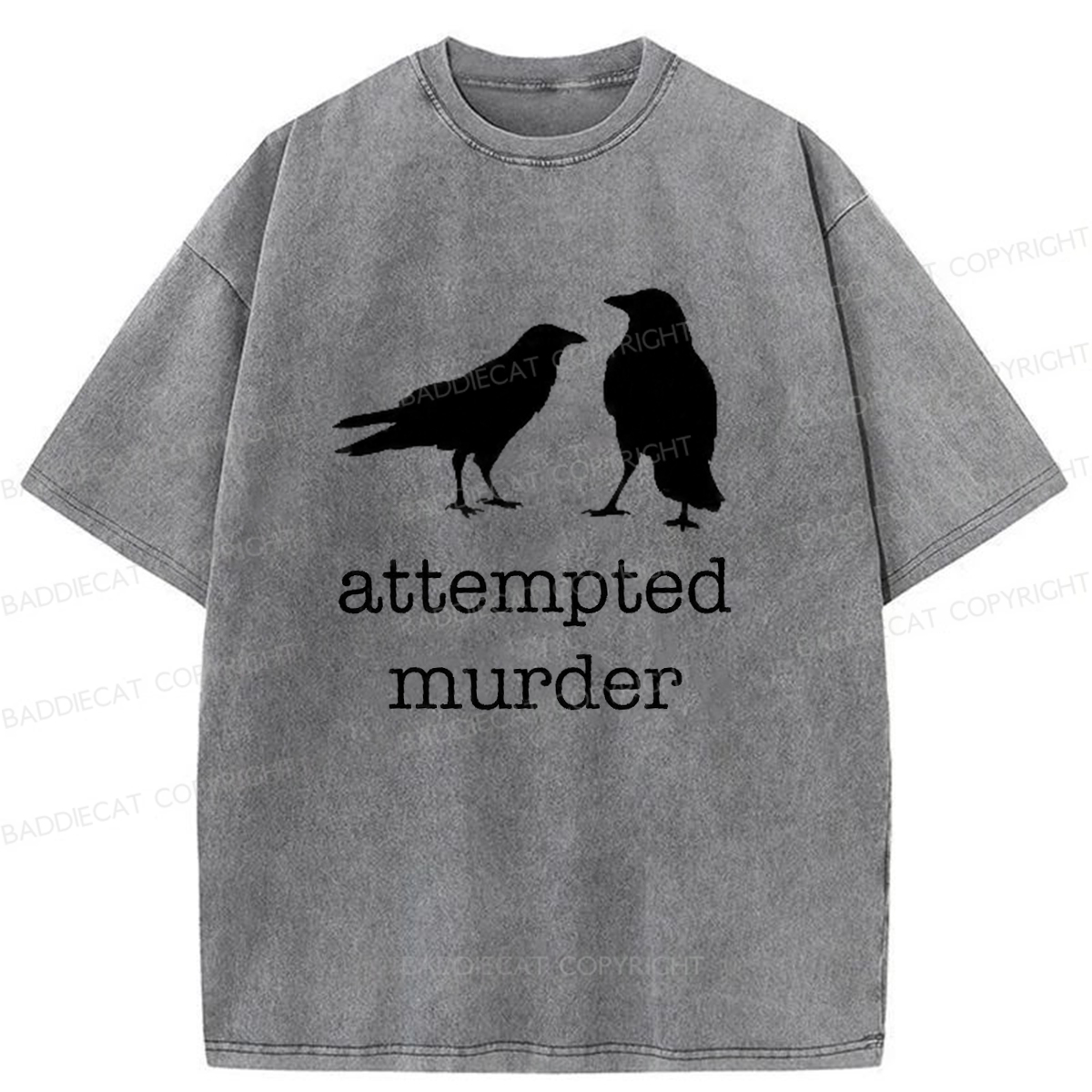 Baddiecat Attempted Murder Washed T-shirt