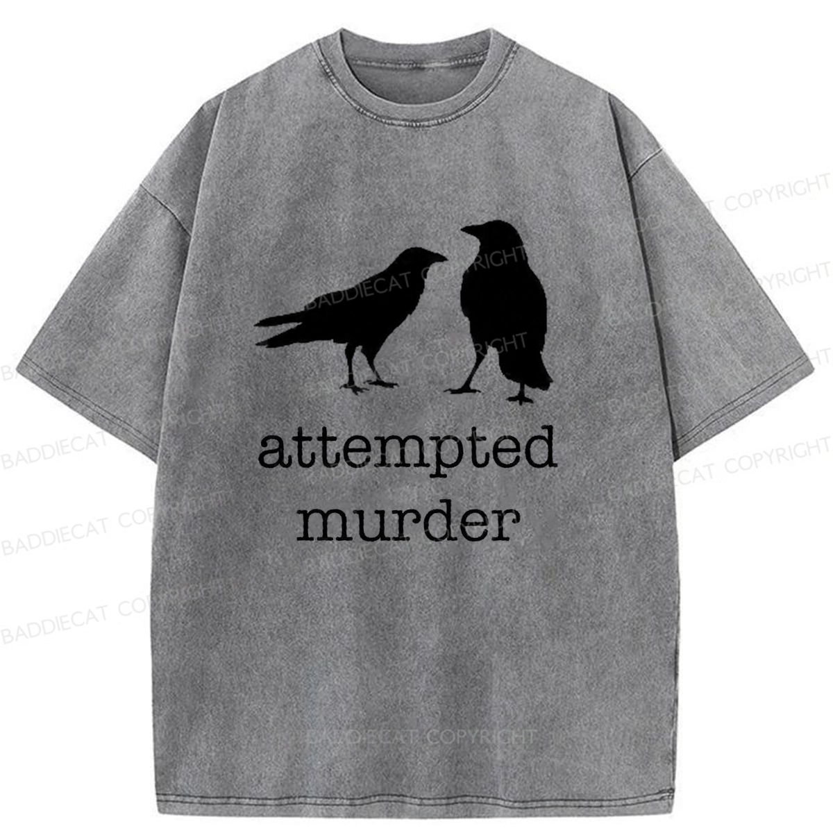 Baddiecat Attempted Murder Washed T-shirt