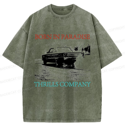 Baddiecat Thrills Metal Dust Washed T-shirt