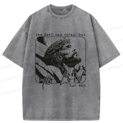 Baddiecat Christ's Victory Washed T-shirt
