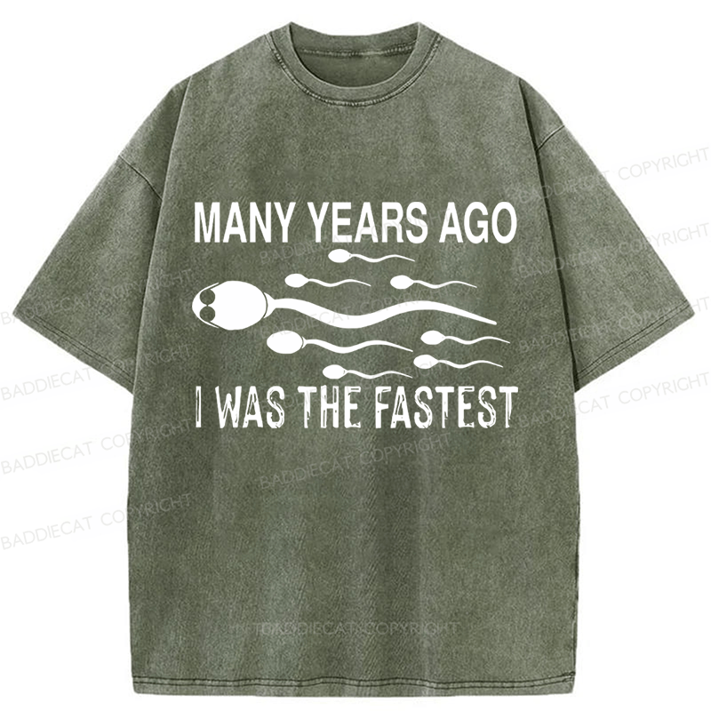 Baddiecat Many Years Ago I Was The Fastest Washed T-shirt