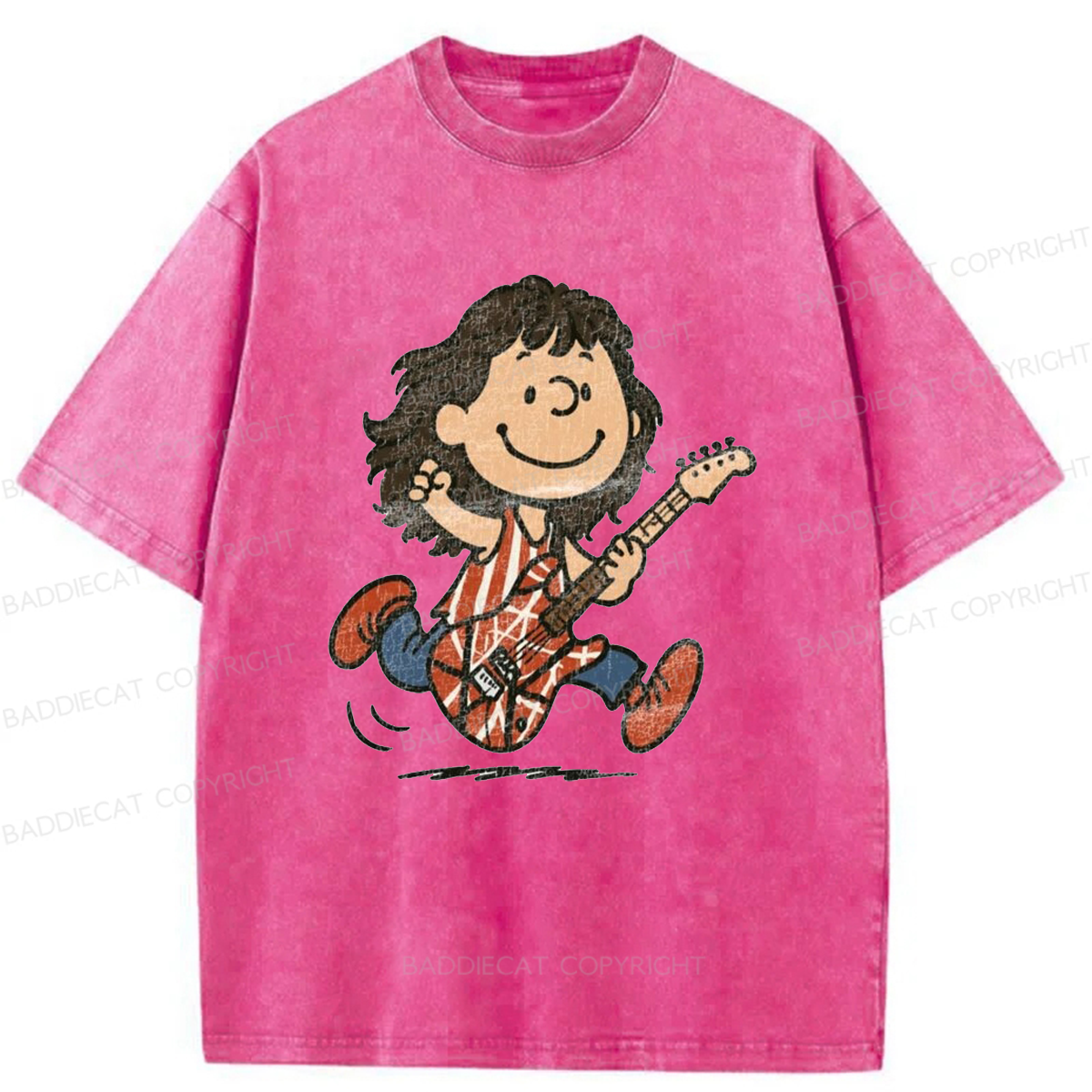 Baddiecat Charlie Van Halen Washed T-shirt