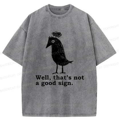 Baddiecat Ominous Raven Washed T-shirt