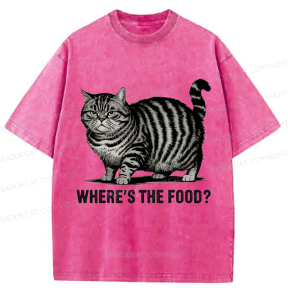 Baddiecat Funny Fat Cat Washed T-shirt