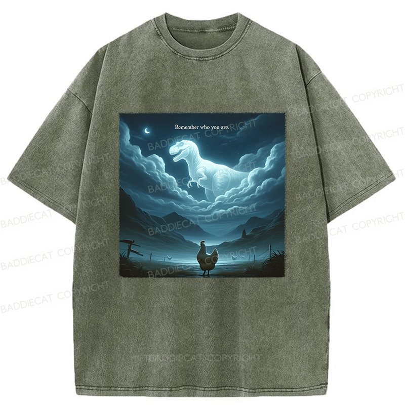 Baddiecat Remember Who You Are Washed T-shirt