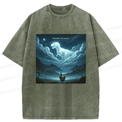 Baddiecat Remember Who You Are Washed T-shirt