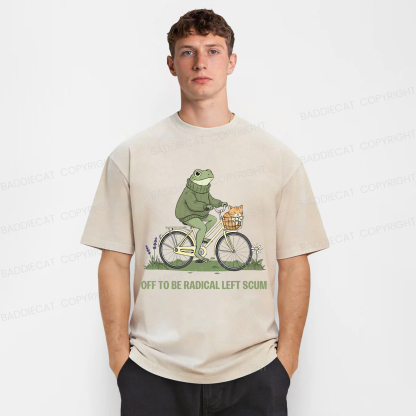 Baddiecat Radical Frog Washed T-shirt