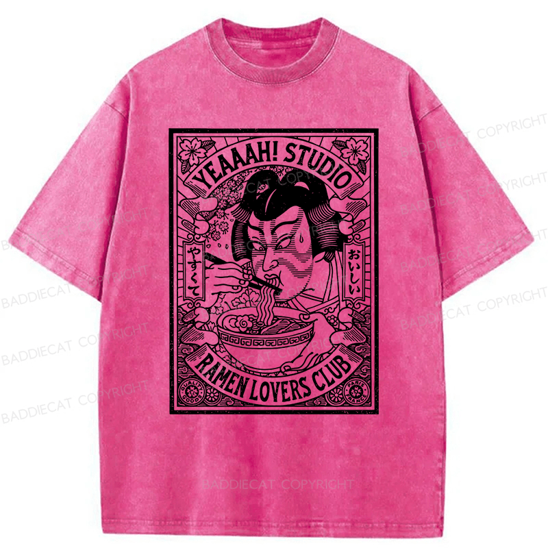 Baddiecat Ramen Washed T-shirt