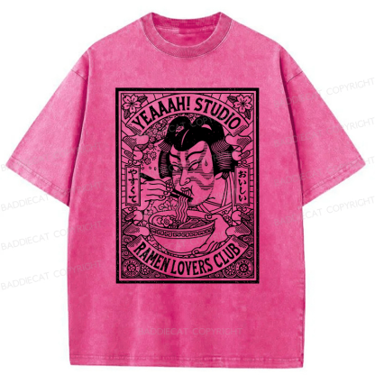 Baddiecat Ramen Washed T-shirt