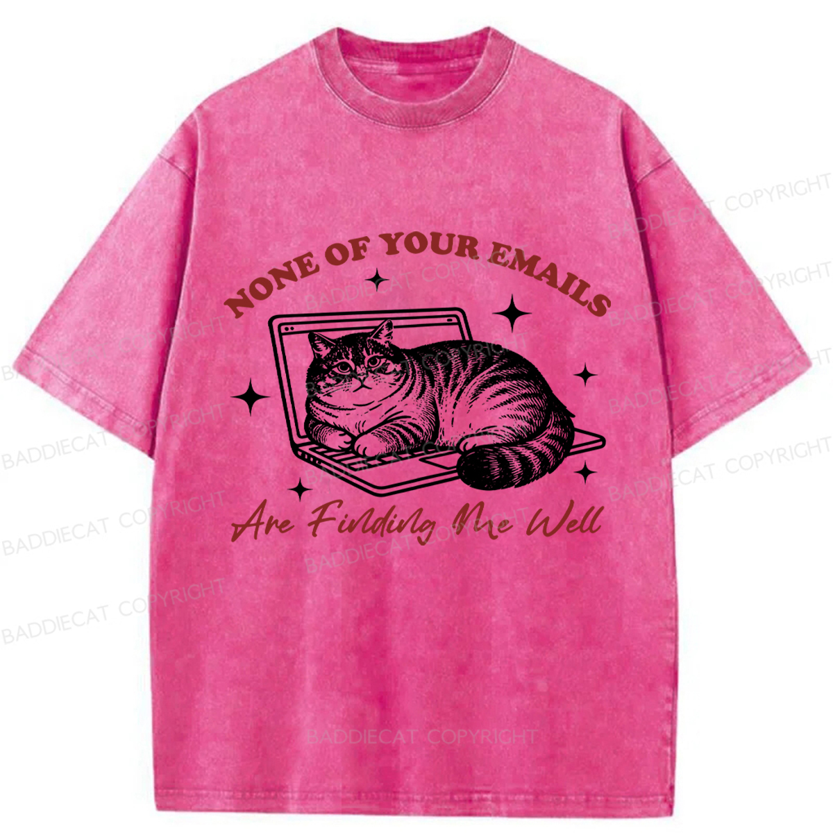 Baddiecat Y'all Mind If I Do Some Lollygaggin Cat Washed T-shirt