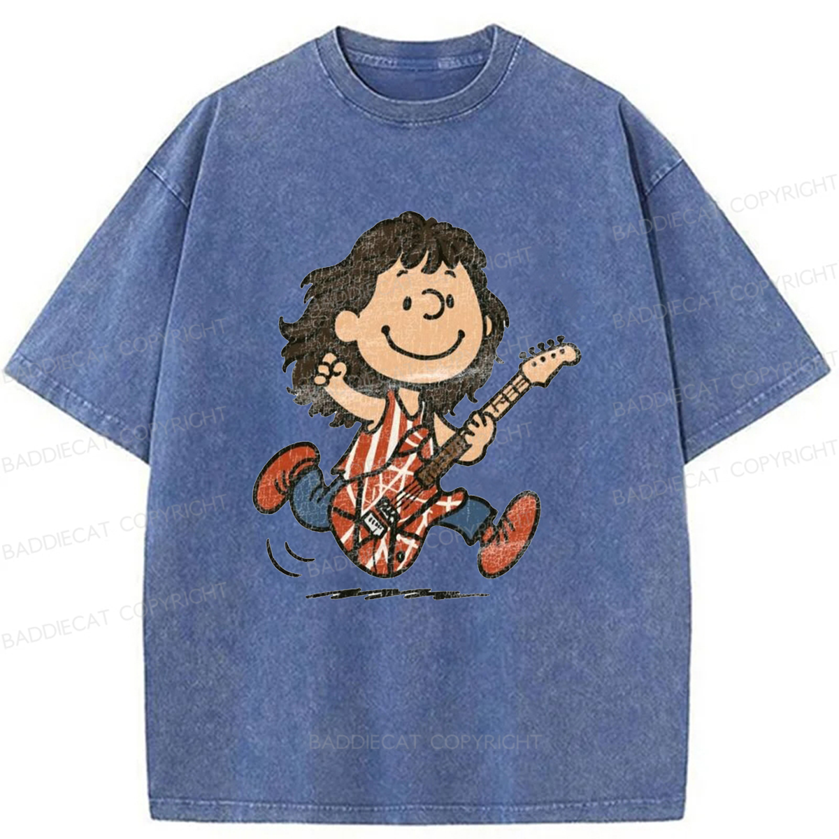 Baddiecat Charlie Van Halen Washed T-shirt