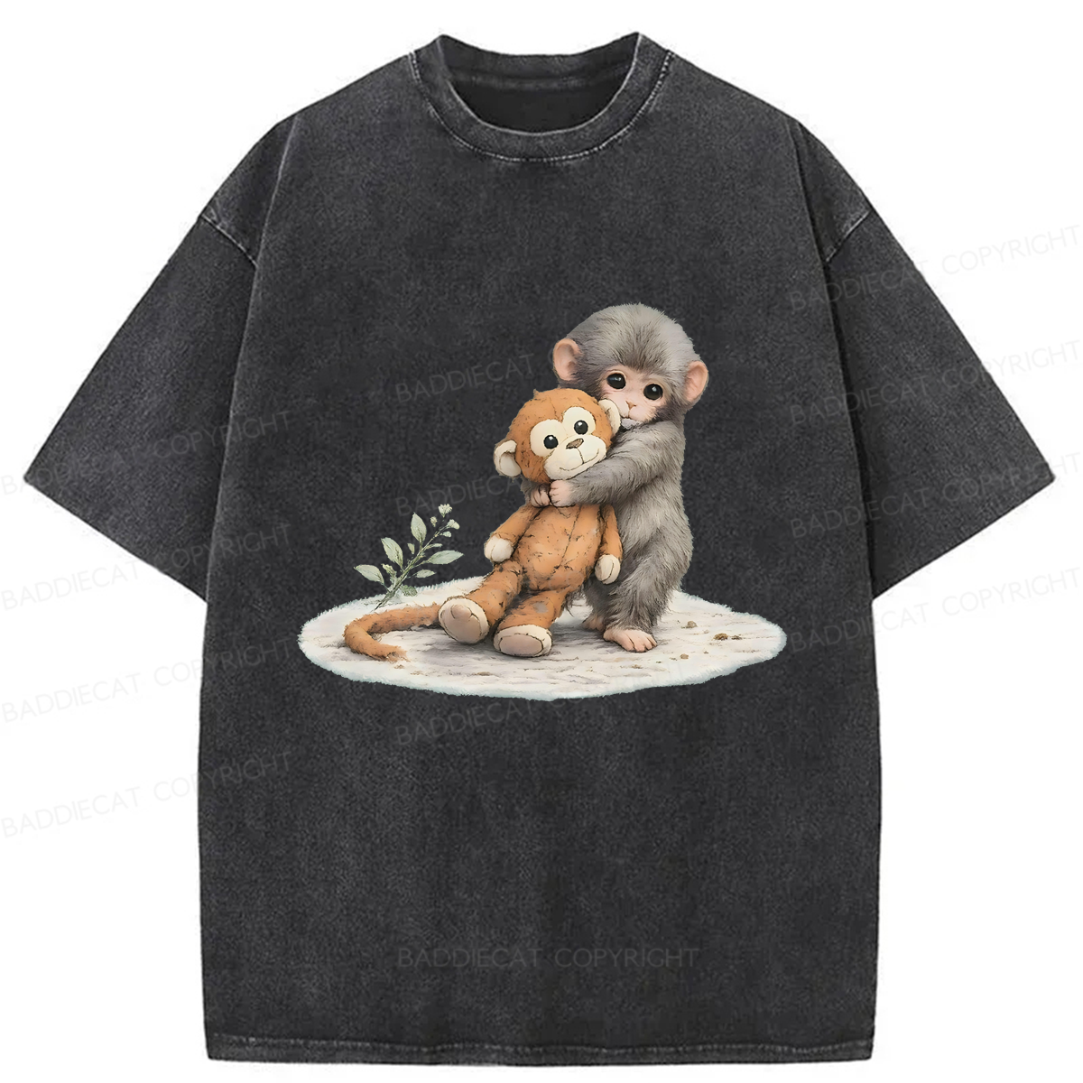 Baddiecat Baby Monkey Punch Washed T-shirt