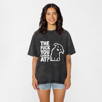 Baddiecat Innocent Puppy Washed T-shirt